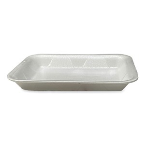 GEN 4PWH Meat Trays 9.5 In. X 7.19 In. X 1.2 In. White (#4P) 500/Carton <b>Packaging</b> <b>Materials</b> - Product Image 3