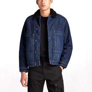 Professionally Manufactured Winter Wear <b>Men</b> <b>Denim</b> <b>Jackets</b> / Custom Embroidery Logo <b>Men</b> <b>Denim</b> <b>Jackets</b> - Product Image 1