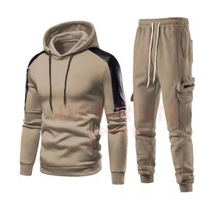 Survêtements décontractés pour hommes en coton éponge, tendance hiver, manches longues, coupe régulière, respirants, écologiques - Product Image 2