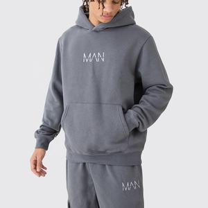 Sweat à capuche décontracté délavé à l'acide pour hommes ensemble de jogging Street Style Sports tenue deux pièces avec pull à capuche de sports d'hiver imprimé numériquement - Product Image 5