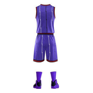 Ensemble d'uniformes de basket-ball personnalisés pour adultes unisexes |   Ensemble de shorts de sport respirants, antibactériens, écologiques, grande taille | - Product Image 2