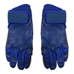 Custom Long Cuff Baseball Batting <b>Gloves</b> <b>Red</b> White Blue Goatskin Leather Professional Wrist Support Adult Youth Softball Batting - Product Image 5