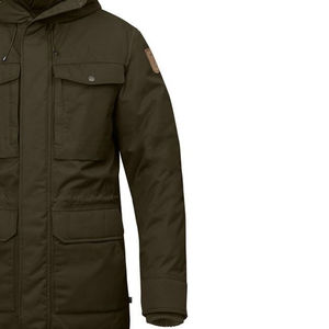 Blouson matelassé à capuche personnalisé en toile écologique pour homme, hiver, isolé, entièrement zippé, imperméable et respirant - Product Image 4