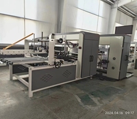 Machine de fabrication de boîtes en carton de contrôle de système informatique PLC Machine de collage et de couture pliante à grande vitesse