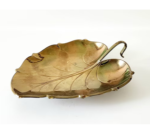 Bol en laiton design Fruits secs au chocolat Plateaux de service Bol en forme de feuille à bas prix Meilleure vente Nouveau plateau de service - Product Image 5