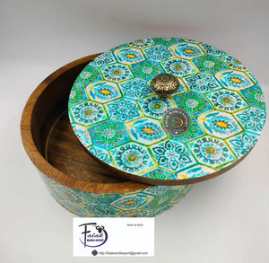 Vaisselle élégante avec couvercle pour la maison Hôtel Ustensiles de cuisine Restaurant Chapati Servant une marmite en bois de Falak World Export - Product Image 6