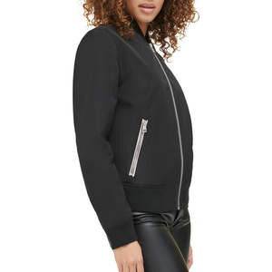 Veste bomber matelassée en gros, manteau d'hiver chaud, vêtements d'extérieur, fermeture éclair sur le devant, vêtements de sport, couleur unie, coton, nylon, respirant - Product Image 2
