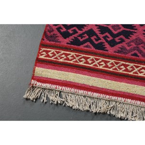 Turkish Vintage <b>Runner</b> Rug 2.5x8 ft (75x244 cm), <b>Red</b> Ombr Rug - Product Image 3