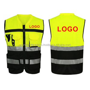 เสื้อกั๊กสะท้อนแสงสะท้อนแสงผ้าโพลีเอสเตอร์100% มืออาชีพโลโก้ตามสั่ง - Product Image 2