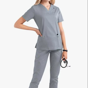 Ensemble de gommage d'allaitement personnalisable de haute qualité tissu tricoté multicolore uniformes chirurgicaux doux dentaire/salon bas quantité minimale de commande pour les hôpitaux - Product Image 1