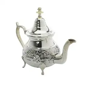 <b>Chrome</b> Plated Modern Daily Use Tea Kettle with High Quality Finishing Tea Coffee Sets Gift Set Wedding Arabic Turkish Dallah - Product Image 1