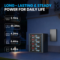 Pack de batteries LFP 24V 200Ah 5120Wh, batterie lithium pour montage en rack, pour systèmes solaires hors réseau et ESS résidentiels