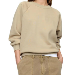 เสื้อสเวตเตอร์ลำลองปักไหล่แขนยาวคอเสื้อสวมหัวของผู้หญิงโลโก้ตามสั่งผลิต - Product Image 2