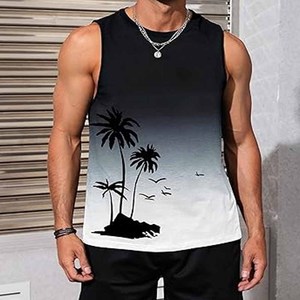 Camiseta sin mangas para hombre, ropa de calle de punto sin mangas, peso Regular, ajuste holgado, camiseta sin mangas para entrenamiento de gimnasio, subida por Dress Sports - Product Image 2