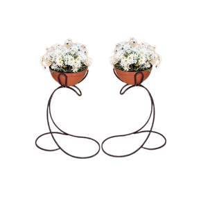 Maceta colgante de tamaño personalizado de la mejor calidad, soporte de maceta de hierro de Color negro de diseñador al mejor precio en la India - Product Image 6