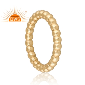 Último diseño hecho a mano 18K chapado en oro declaración banda anillo Demi joyería fina para mujer regalo para ella - Product Image 3
