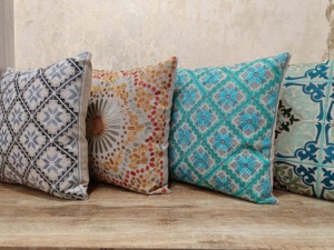 Tendance 100% coton tournesol broderie taie d'oreiller nouveau traditionnel maison coussin décoratif Shamrey 45x45cm Anti-bactéries - Product Image 4