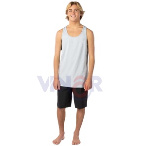 2025-26 Latest High Quality Cheap Inner Under Shirt Cotton <b>White</b> Gym Summer Solid Sweat <b>Vest</b> Breathable <b>Men</b> tank Top With OEM - Product Image 1