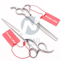 Haute qualité personnalisé 5-6 pouces en acier inoxydable barbier coupe de cheveux ciseaux amincissement coiffure ciseaux beauté accessoires peigne