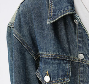 Custom Trending Design Best Quality Two Piece Pant Set Embroidery Denim <b>Jackets</b> and Straight Jeans Trousers Denim <b>Suits</b> for Men - Product Image 3