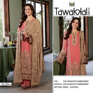 Incroyable Design Bollywood Faux Georgette Lourde Avec Paillettes Salwar Costume Femme Fabricant De Mode De Surat - Product Image 1