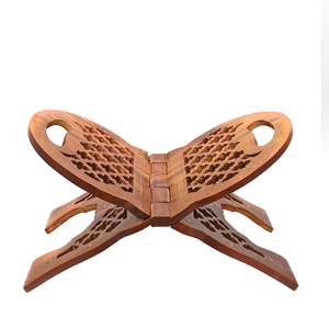 Pooja Soporte de libros de Madera tallada para Quran Geeta Holy Books Precio de fábrica Rahel Sujetalibros - Product Image 6