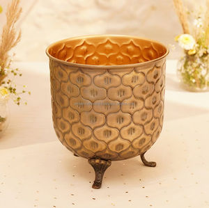 Florero de Metal moderno de estilo de vida ambiental, accesorio decorativo de mesa superior de alta calidad para el hogar, sala de estar para Navidad - Product Image 3