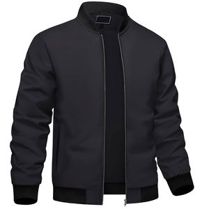 Chaqueta Bomber Acolchada para Hombre, Cuello Alto, Cierre de Cremallera, Estilo Casual Urbano para Otoño e Invierno - Product Image 2