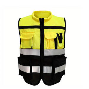 Gilet de sécurité unisexe de haute qualité personnalisé, vêtements de travail avec plusieurs poches, marque personnalisée - Product Image 6
