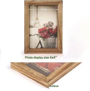 Cadres photo en bois de manguier de haute qualité personnalisables Installation murale moderne et écologique faite à la main avec logo personnalisé - Product Image 3