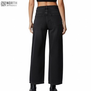 La mejor tarifa de fábrica Casual The Barrel Leg Denim Jeans para mujeres 2025 El mejor precio Casual Street Wear Loose Fit Jeans para mujeres - Product Image 2