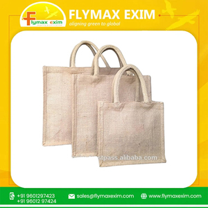 Bolsas de yute ecológicas de alta calidad hechas a mano, patrón de letras personalizado, mejor precio de venta para compras verdes - Product Image 2