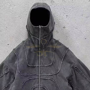 Sudaderas con capucha bordadas angustiadas hechas en Pakistán, diseño personalizado, sudaderas con capucha bordadas angustias de invierno de alta calidad - Product Image 4