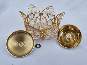 ทองเหลืองดอกบัว jyot Eternal Diya สำหรับของขวัญ navratri pooja - Product Image 4