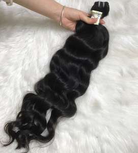 Paquets de trame non blanchis originaux d'extensions de cheveux humains crus de meilleure qualité de vague naturelle vierge - Product Image 1