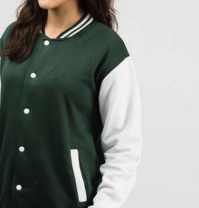 Chaqueta universitaria con forro de lino transpirable de primera calidad para mujer, logotipo personalizado bordado, ropa informal larga, servicio OEM sólido disponible - Product Image 5
