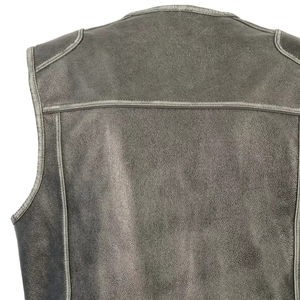 Fabricants et fournisseurs de gilets en cuir pour hommes, gilets en cuir pour moto, gilets en cuir tendance, fabriqués au Pakistan - Product Image 5