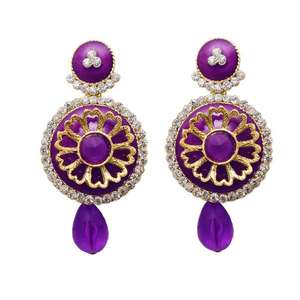 The99Jewel Boucles d'oreilles pendantes en pierre d'Autriche plaqué or Lot de 6 boucles d'oreilles créoles fines modèle 1304520 - Product Image 1