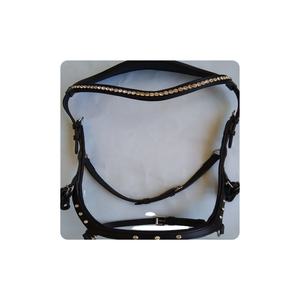 CHEVAL DELUXE bride éphémère CUIR INDIEN noir et marron, NOUVEAU MICKLEM BRIDLE Bride de compétition Standard Grande taille de cheval- - Product Image 1