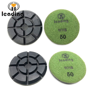 4 英寸 100x10mm 湿式金刚石垫片，用于去除划痕、研磨和抛光混凝土地板，台风型 - Product Image 4