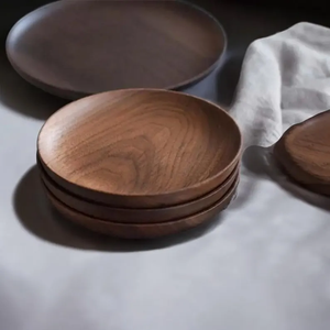 Assiette à dîner en bois élégante faite à la main Plat de service écologique par Crescent Crafts Commande minimum 50pcs - Product Image 4