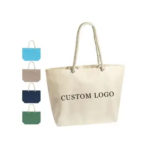 women shoulder shopping tote custom printed logo canvas marketing promotional beach bags