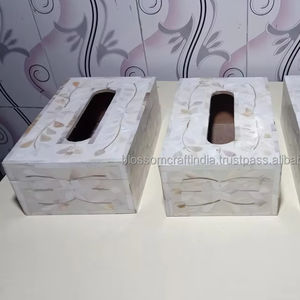 Boîte à mouchoirs en nacre, porte-serviettes fait main, boîte à mouchoirs de luxe avec incrustation de nacre, vente en gros - Product Image 1