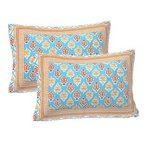 Juego de Sábanas Dobles de Algodón 100% de 240 Hilos con Estampado Floral Azul Turquesa, con 2 Fundas de Almohada, Colección de 3 Piezas para el Hogar (SHKV1038) - Product Image 3