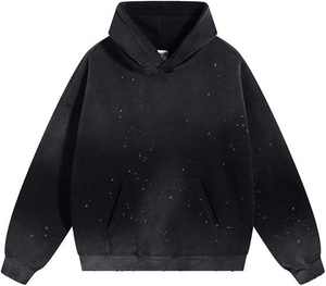 Fabricación de fábrica 100% algodón 450gsm Chándal acampanado para hombre Sun Faded All over Rhinestone Impreso Pantalones de chándal y conjunto de Hoddle - Product Image 5