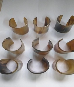 Puños de cuerno Ankole, brazaletes de cuerno de búfalo Natural, pulseras de cuerno pulido ancho para mujer, joyería Bohemia, accesorios de moda - Product Image 2