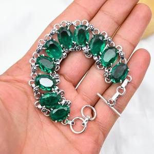 Green Apatite <b>Bracelet</b> 925 Sterling <b>Silver</b> Handmade <b>Silver</b> Jewelry Gemstone <b>Bracelet</b> Wedding Birthday Gifts For Her - Product Image 5