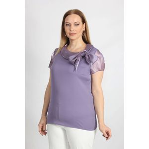 Camicetta in raso con fiocco sul colletto - Product Image 6
