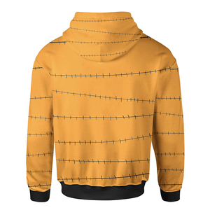 เสื้อฮู้ดผ้าฝ้ายโอเวอร์ไซส์สำหรับผู้ชายเสื้อมีฮู้ดผ้าฟลีซเปิดไหล่แบบเรียบ - Product Image 3