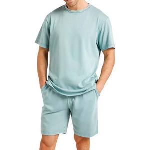 Conjuntos de camisetas y pantalones cortos informales en blanco de ropa de calle de verano de Etiqueta Privada, ropa de hombre, conjuntos de talla grande para hombre, precio al por mayor OEM - Product Image 6